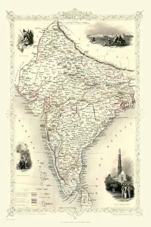 John Tallis Map Gallery: British India 1851