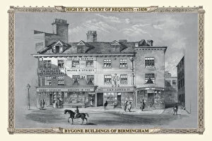 Views Of Birmingham Collection: The Court of Requests, High Street Birmingham 1830