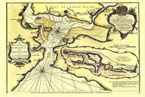 early coastal survey map chart harbour cork 1759
