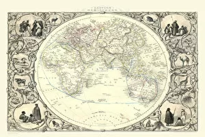 Tallis Collection: Eastern Hemisphere 1851