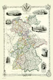 Maps of Germany PORTFOLIO Collection: Germany 1851