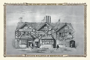 Old English City Views Collection: The Golden Lion at Deritend, Birmingham 1830