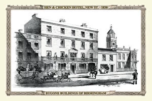Bygone Buildings Of Birmingham Collection: The Hen and Chicken Hotel, New Street, Birmingham 1830