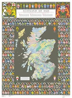 Scotland and Counties PORTFOLIO Collection: The Historic Map of Scotland 'Scotland of Old'