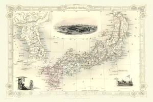 Maps of Countries in Asia PORTFOLIO Gallery: Japan & Korea 1851