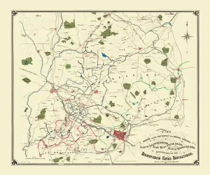 Early Coaching Routes and Canal Maps PORTFOLIO Collection: John Hancoxs Map of the Birmingham Canal Navigations 1864