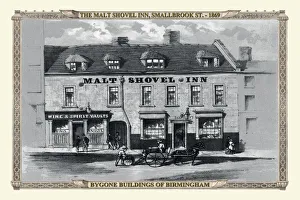 English City Views Prints: The Malt Shovel Inn Smallbrook Street, Birmingham 1869