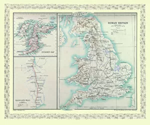 British Isles Map PORTFOLIO Gallery: Map of Britain as it appeared in Roman Times