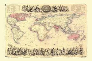 Old Map Of The World Gallery: Map of The British Empire by Fullarton & Co 1850