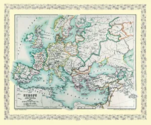 Images Dated 25th October 2010: Map of Europe showing how it appeared at the time of the Third Crusade AD 1190