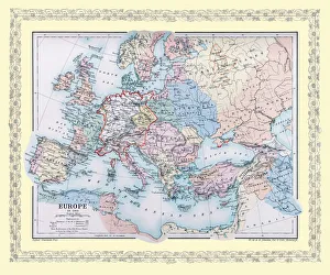 Images Dated 25th October 2010: Map of Europe showing how it appeared in the year AD 1360