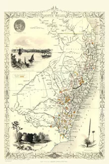 Old Maps of Australia PORTFOLIO Collection: New South Wales 1851