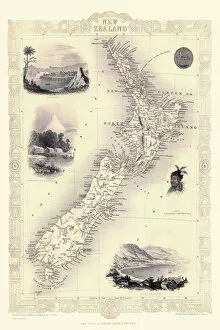 John Tallis Map Gallery: New Zealand 1851