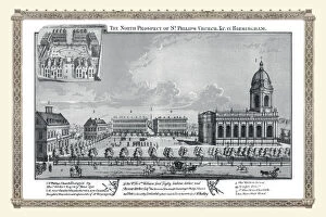 19th & 18th Century UK City Views PORTFOLIO Gallery: The North Prospect of St Philips Church, Birmingham from 1720