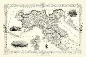 Maps of Italy PORTFOLIO Collection: Northern Italy 1851
