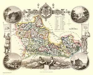 Thomas Moule Collection: Old County Map of Berkshire 1836 by Thomas Moule