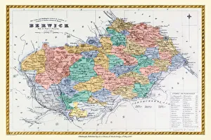 A And C Black Gallery: Old County Map of Berwick Scotland 1847 by A&C Black