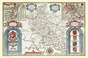 Old County Map of Buckinghamshire 1611 by John Speed