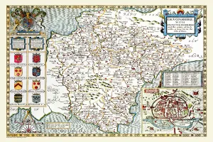 Speede Map Gallery: Old County Map of Devonshire 1611 by John Speed