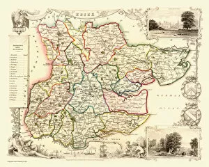 Thomas Moule Collection: Old County Map of Essex 1836 by Thomas Moule