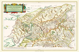 Scottish County Map Gallery: Old County Map of Inverness-shire 1654 by Johan Blaeu from the Atlas Novus