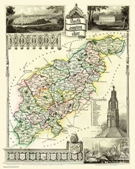 Old Moule Map Gallery: Old County Map of Northamptonshire 1836 by Thomas Moule