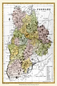 A And C Black Gallery: Old County Map of Peebles Scotland 1847 by A&C Black
