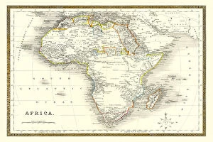 Collins Gallery: Old Map of Africa 1852 by Henry George Collins