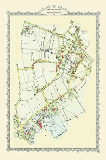 Images Dated 27th October 2020: Old Map of Appleby Magna to Appleby Parva in Warwickshire 1885