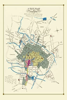 Birmingham City Map Collection: Old Map of Birmingham 1825