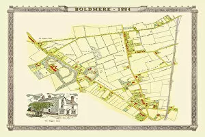 Images Dated 27th October 2020: Old Map of Boldmere near Sutton Coldfield 1885