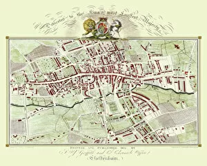 Old Town Plan Gallery: Old Map of Cheltenham 1825 by Griffith s