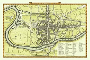 Town Plan Collection: Old Map of Chester 1795 by John Stockdale