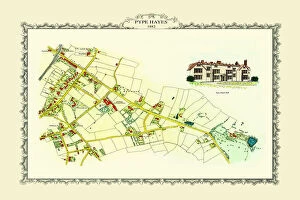 Images Dated 27th October 2020: Old Map of The Chester Road to Pype Hayes near Erdington1884