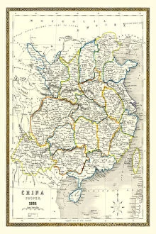 Maps of Countries in Asia PORTFOLIO Gallery: Old Map of China 1852 by Henry George Collins