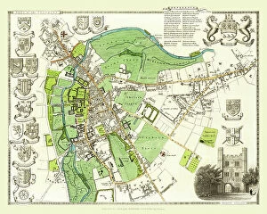 old map city cambridge 1836 thomas moule