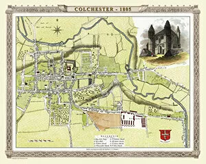 Town Plan Collection: Old Map of Colchester 1805 by Cole and Roper
