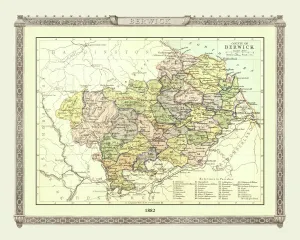 Scottish County Map Gallery: Old Map of the County of Berwick from the Philips Handy Atlas of 1882
