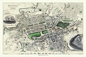 Scottish PORTFOLIO Gallery: Old Map of Edinburgh 1834 by the S.D.U.K