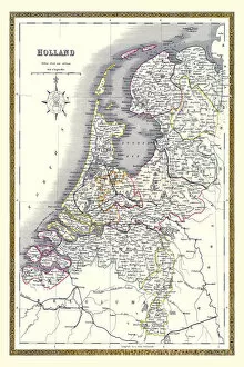 Collins Atlas Map Gallery: Old Map of Holland 1852 by Henry George Collins