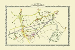 Images Dated 27th October 2020: Old Map of the Mining Village of Hednesford in Staffordshire 1865