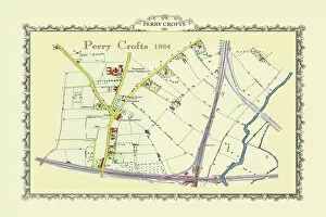 Old Map of Perrry Crofts near Tamworth 1884