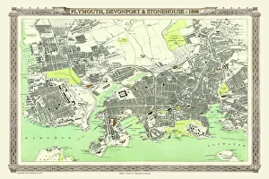 Editors' Picks: Old Map of Plymouth, Devonport and Stonehouse 1898 from the Royal Atlas by Bartholomew