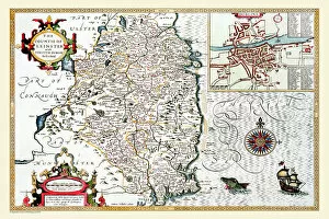 Ireland and Provinces PORTFOLIO Gallery: Old Map of The Province of Leinster, Ireland 1611 by John Speed