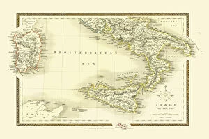 Collins Atlas Map Gallery: Old map of Southern Italy 1852 by Henry George Collins
