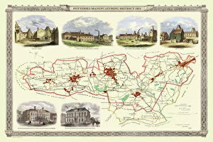 Town Plan Gallery: Old Map of Stoke on Trent and the Potteries 1831