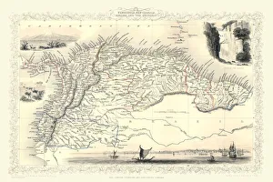 Old Map of Venezuela, New Granada, Equador and The Guayanas 1851 by John Tallis