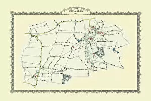 Old Map of the Village of Freasley near Tanmworth 1884