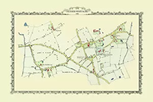 Images Dated 27th October 2020: Old Map of the Village of Nether Whitacre in Warwickshire 1886