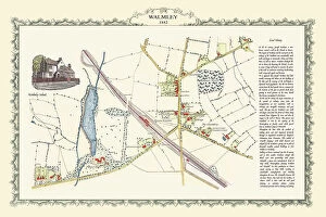 Images Dated 27th October 2020: Old Map of the Village of Walmley near Sutton Coldfield 1886